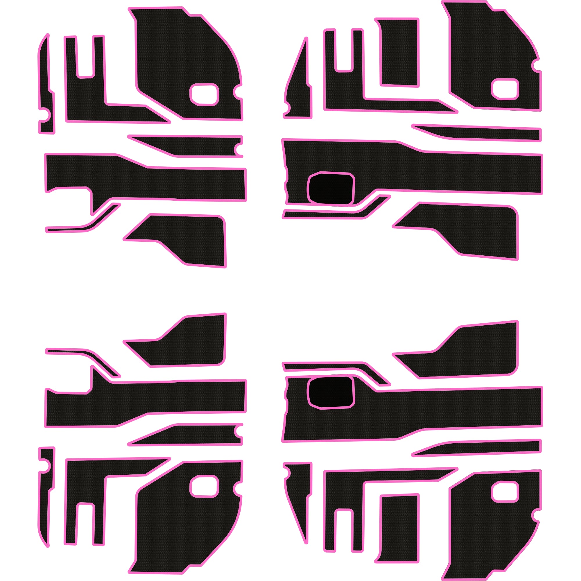 Polaris Ranger 1500 - 4 Seat Interior Door Liners - OEM