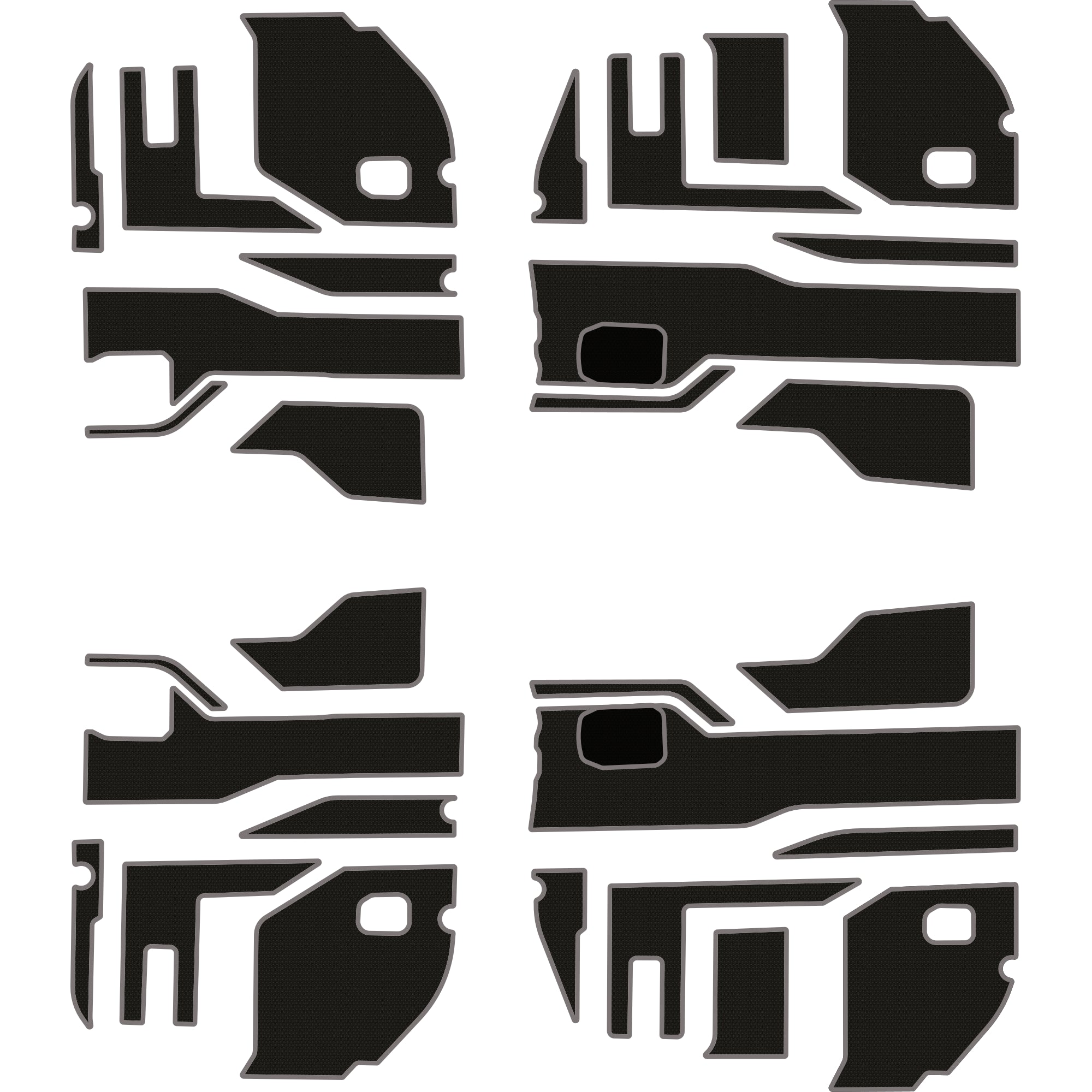 Polaris Ranger 1500 - 4 Seat Interior Door Liners - OEM