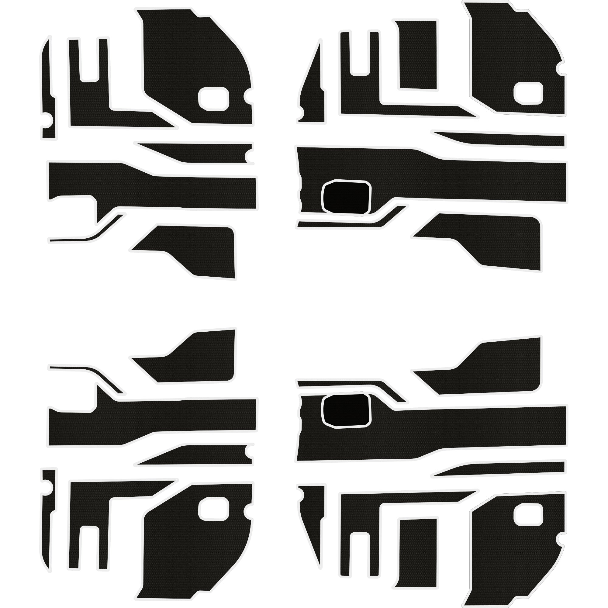 Polaris Ranger 1500 - 4 Seat Interior Door Liners - OEM