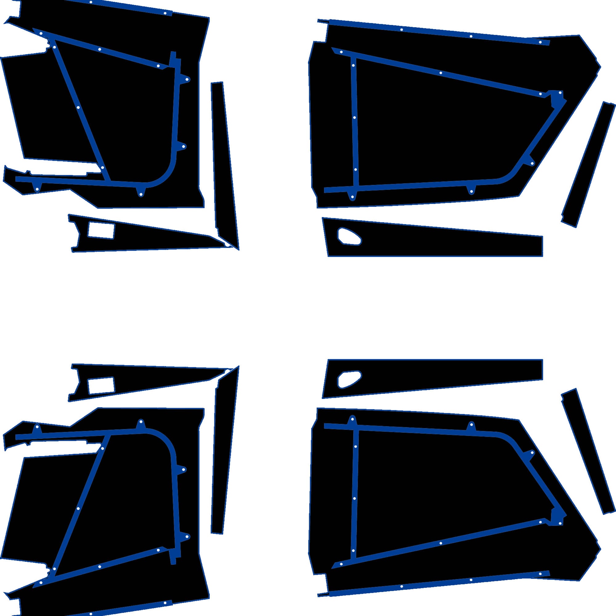 Polaris RZR Pro R - 4 Seat Door Liners - Moto Armor Full Coverage