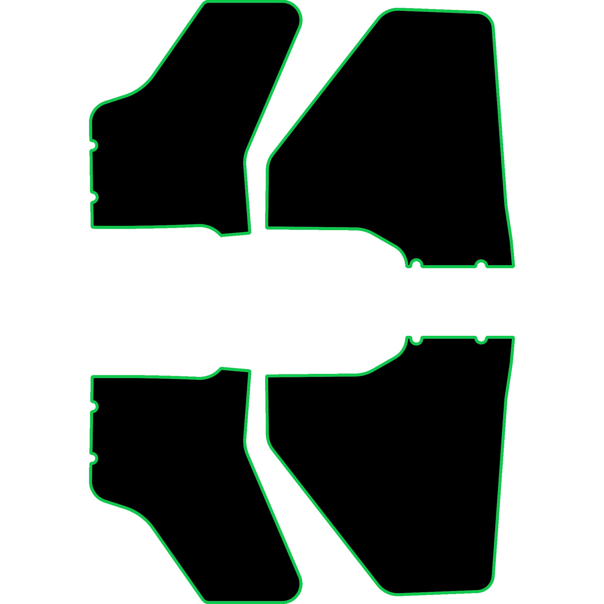 Polaris Ranger XP 1000 - 4 Seat Door Liners - OEM