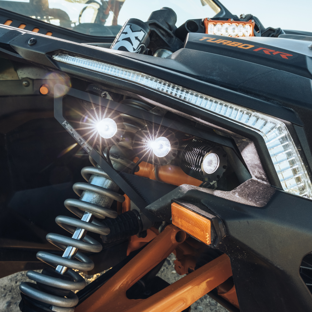 heretic headlights on a can am maverick x3