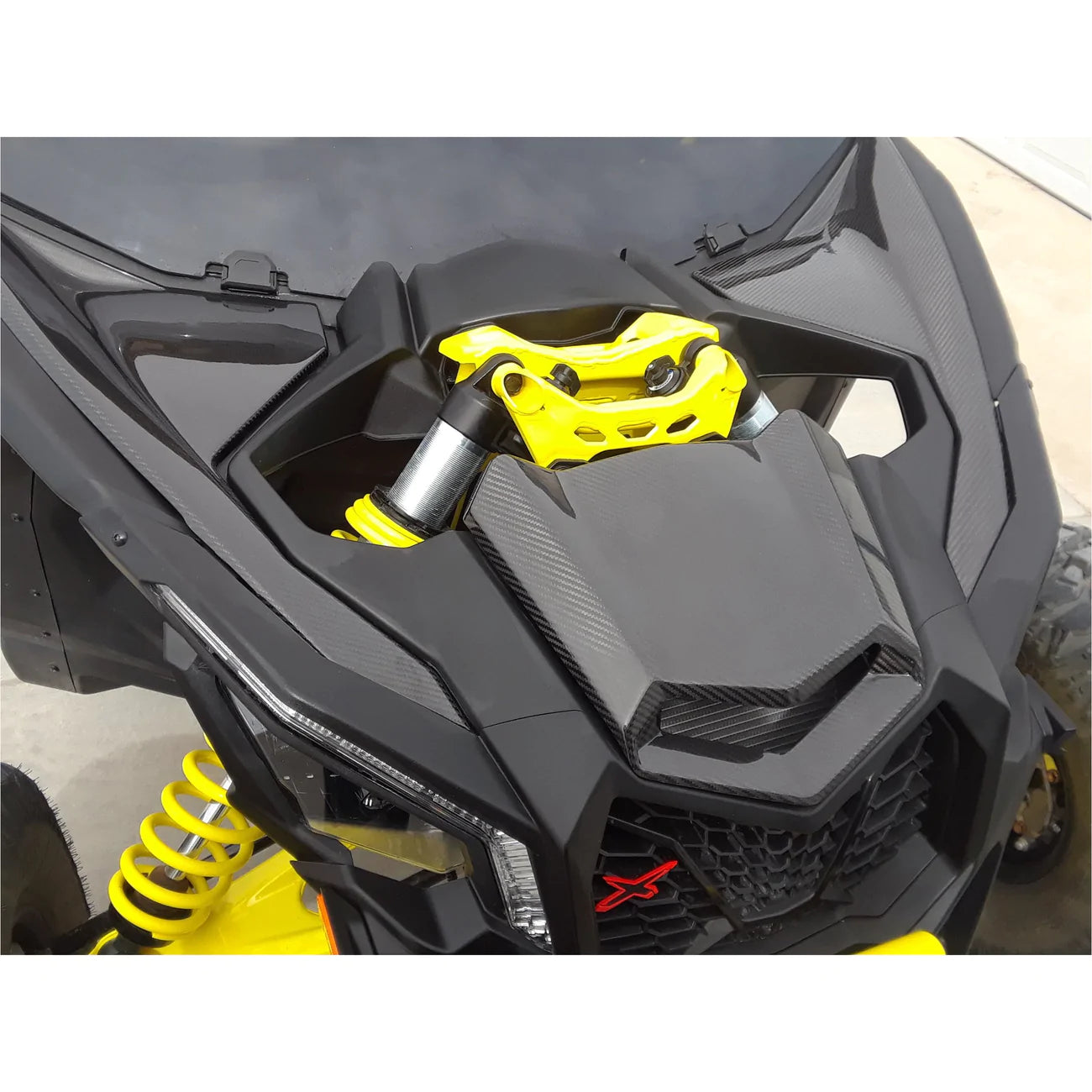 FOURWERX CAN AM MAVERICK X3 CARBON FIBER INNER HOOD PANEL SET