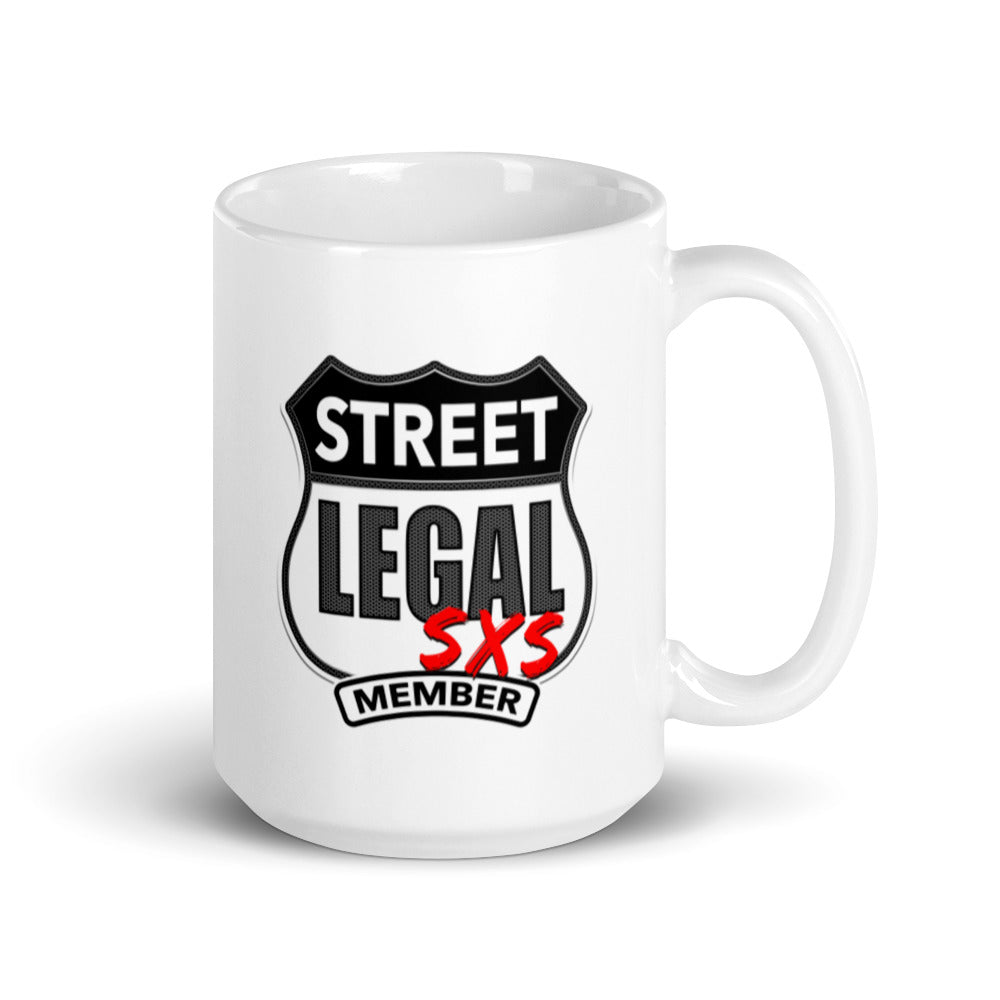 Street Legal SXS - Member Badge - White glossy mug